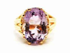 Bague Cocktail Or jaune Améthyste
