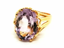 Bague Cocktail Or jaune Améthyste