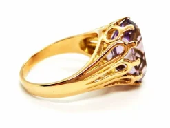 Bague Cocktail Or jaune Améthyste