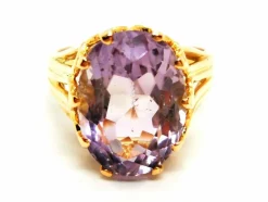 Bague Cocktail Or jaune Améthyste