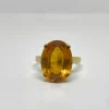 Bague cocktail or jaune citrine 7 carats
