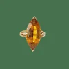 Bague cocktail or jaune citrine