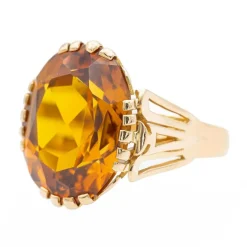 Bague Cocktail Or jaune Citrine