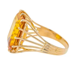 Bague Cocktail Or jaune Citrine