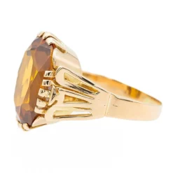 Bague Cocktail Or jaune Citrine