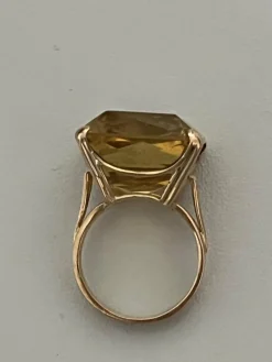 Bague Cocktail Or Jaune Citrine
