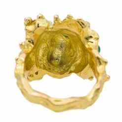 Bague Cocktail Or jaune Corail