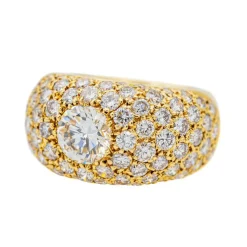 Bague Cocktail Or jaune Diamant