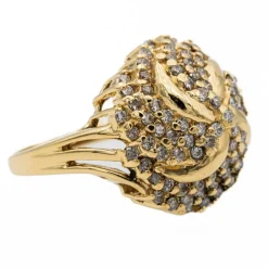 Bague Cocktail Or jaune Diamant