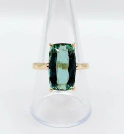 Bague cocktail or jaune, tourmaline 5,70 carats (circa 1950)