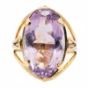 Bague Cocktail Or rose Améthyste