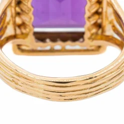Bague Cocktail Or rose Améthyste