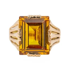 Bague Cocktail Or rose Citrine