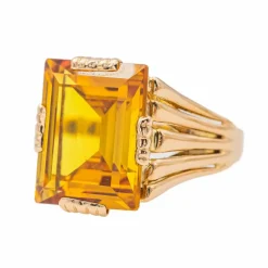 Bague Cocktail Or rose Citrine