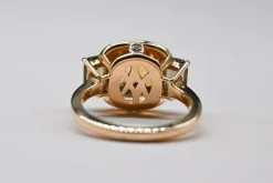 Bague Cocktail Or Rose Citrine Diamants Saphirs