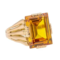 Bague Cocktail Or rose Citrine