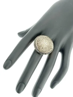 Bague Cocktail Piero Milano Or Rose 3,50 ct Diamants Certifiés IGI