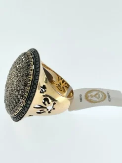 Bague Cocktail Piero Milano Or Rose 3,50 ct Diamants Certifiés IGI