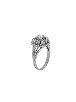 Bague cocktail rétro HRD certifiée avec diamants naturels