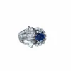 Bague Cocktail Saphir de Ceylan et Diamants