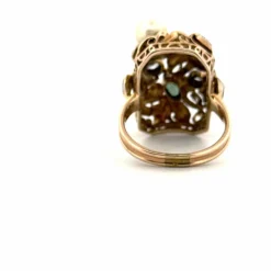 Bague Cocktail Vintage Or Jaune Tutti Frutti