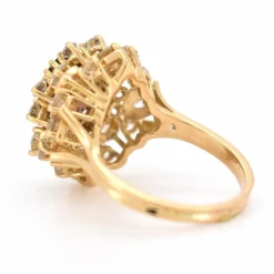 Bague Cocktail Vintage, Tourmaline et Diamants