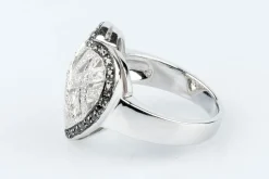 Bague Coeur diamant en or blanc