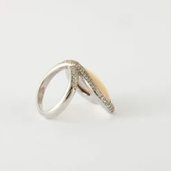 Bague Coeur Diamants Nacre