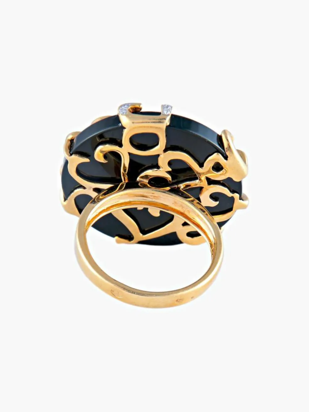 Bague Coeur Onyx Diamants