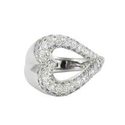 Bague Coeur pavage Diamants