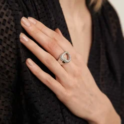 Bague Coeur pavage Diamants