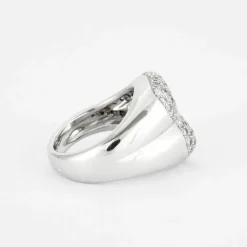 Bague Coeur pavage Diamants