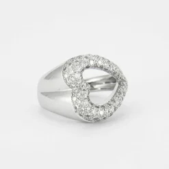 Bague Coeur pavage Diamants