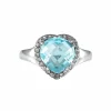 Bague COEUR topaze et argent