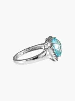 Bague COEUR topaze et argent