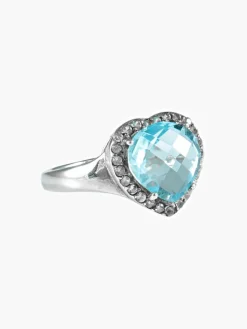 Bague COEUR topaze et argent