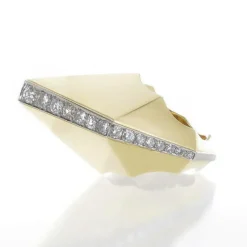 Bague Conique en Or Jaune et Diamants