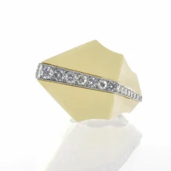 Bague Conique en Or Jaune et Diamants