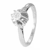 Bague "Constance" or blanc 18kt et diamant 0,24 carat