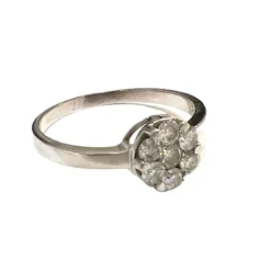 Bague contemporaine du XXe siècle en or 18 carats avec diamants