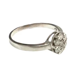 Bague contemporaine du XXe siècle en or 18 carats avec diamants