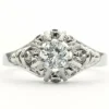 Bague contemporaine en or blanc sertie d'un diamant