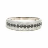 Bague contemporaine en or blanc 18 carats sertie de saphirs