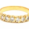 Bague contemporaine en or jaune 18 carats sertie de diamants (0.36 carat)