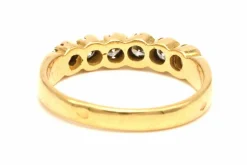 Bague contemporaine en or jaune 18 carats sertie de diamants (0.36 carat)
