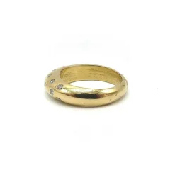 Bague contemporaine en or 18 carats avec diamants en forme de dôme