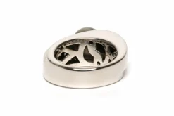 Bague contemporaine en or blanc, perle de Tahiti et diamants (+-0.396ct)