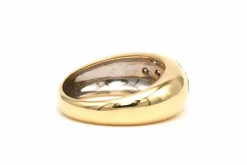 Bague contemporaine en or jaune 18 carats sertie de diamants