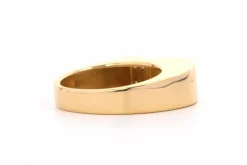 Bague contemporaine en or jaune 18 carats sertie de diamants