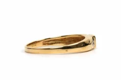 Bague contemporaine or jaune, rubis, diamants